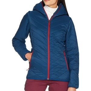 Icebreaker Merino Hyperia Hooded Jacket, Blue, Women's Medium (Fitted)